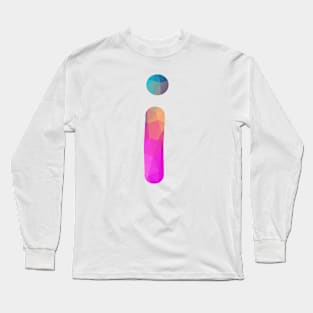 Letter i Lower Case Alphabet i Colorful Art Gift Long Sleeve T-Shirt